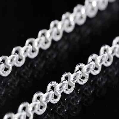 甲丸あずき(真円)シルバーチェーン(幅4mm)