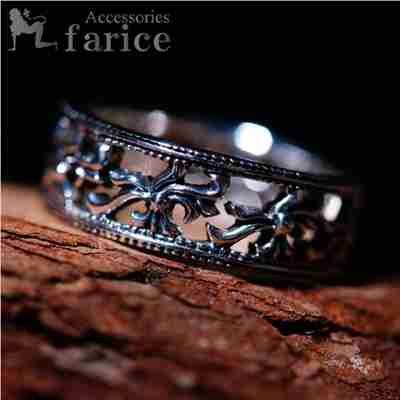 オープンティアラ とり捨てる生産ラインうつり変わり差し交わす 透かし彫りシンプルシルバーリング