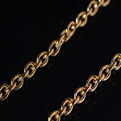 あずき イエローゴールド シルバーチェーン(幅2mm)
