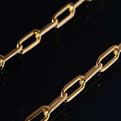あずき(ロング) イエローゴールド シルバーチェーン(幅3mm)|アクセサリーショップfarice