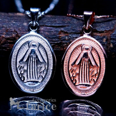 透かしフレームの不思議のメダイ ヴィンテージ SILVER 銀９２５ 楽天市場】シルバー925 不思議のメダイ マリア ブルー ペンダント