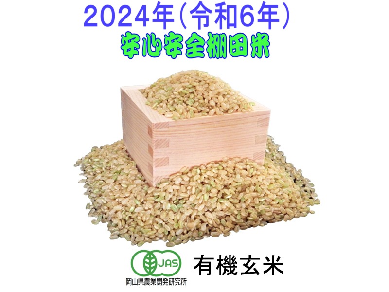 有機玄米５キロ/有機ＪＡＳ玄米/お米/棚田米/わき水栽培/湧き水栽培/産地直送/産直/岡山県岡山市北区畑鮎地区棚田米/送料無料/
