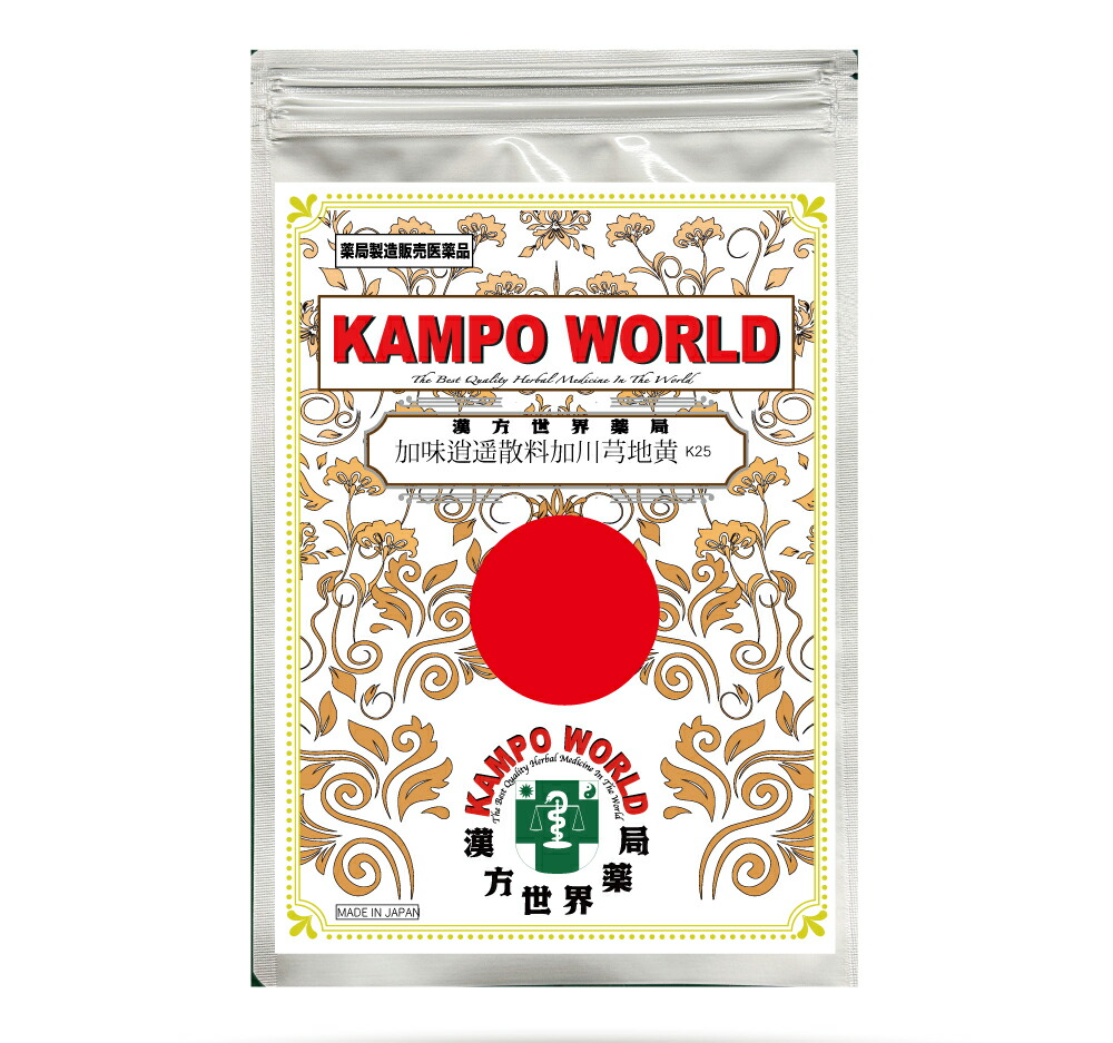 【薬種屋調合剤】調味料逍遙散料加川きゅう地黄K25 煎薬（28.5g/包）(作り名：調味料逍遙散合四物湯)湿疹・ひと肌炎、しみ、冷え症、弱弱しい体質、月の物不正規、月の物捉え所のない、閉経期差しさわり、血の道症【漢方薬】（かみしょうようさんかせんきゅうじおう） 医薬品・コンタクト・介護-医薬品