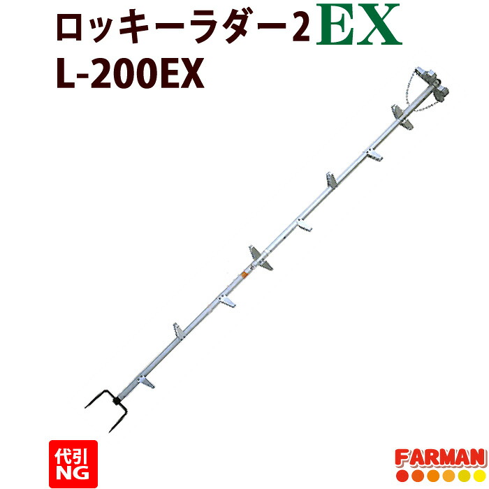 6段ロッキーラダー2EX【巴化成 】1本ハシゴ 枝打ち梯子 L-200EX/LW-200EX【代引ＮＧ】
