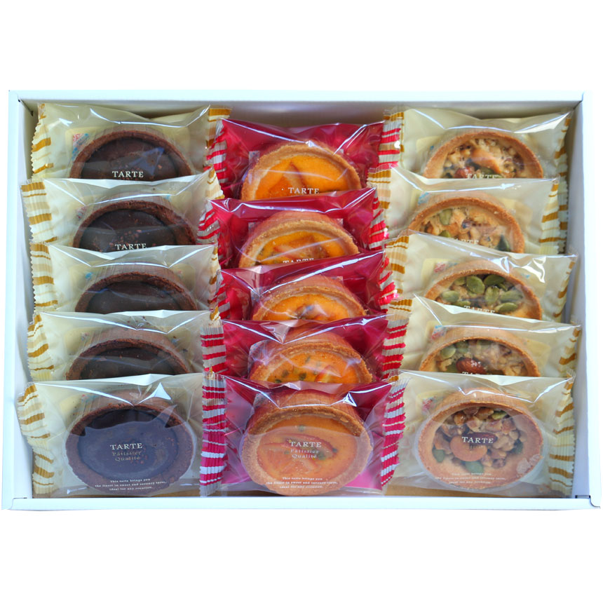 送料無料『カラフルミニタルト 15個 詰め合わせ』母の日 贈り物 お菓子詰め合わせ 冬 スイーツ 手土産 誕生日 ご挨拶 プレゼント 御祝 お返し 内祝 御礼 チョコ オレンジ ナッツ 化粧箱入 軽井沢ファーマーズギフト