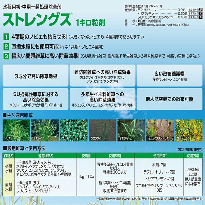 水稲用除草剤　ゲパード１キロ粒剤　5ｋｇ