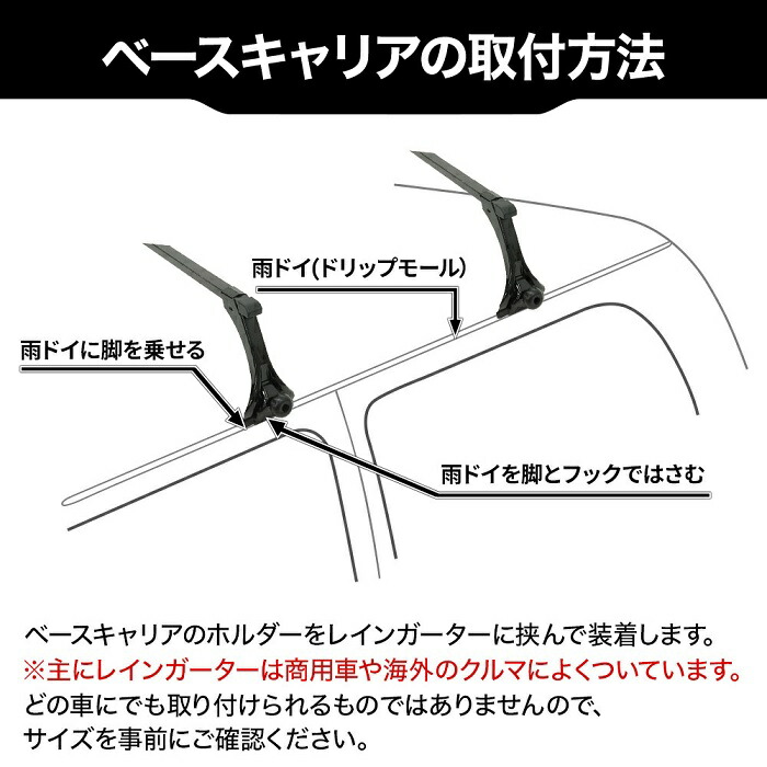 ベースキャリア ルーフキャリア ウィンタースポーツ スノーボード 汎用 ベースラック スキー キャリアベース