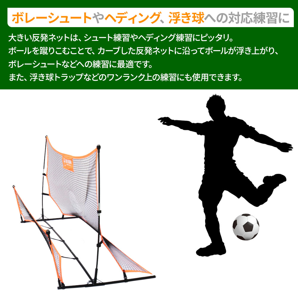 楽天市場 ポイント5倍 3 15 時 23時59分まで サッカー 練習ネット リバウンドネット ネット 2枚 シュート練習 パス練習 反発ネット 簡単組み立て 大型 キック 公園 部活 練習 ゴール ヘディング 屋外 組み立て コンパクト 収納 跳ね返り 壁あて 送料無料