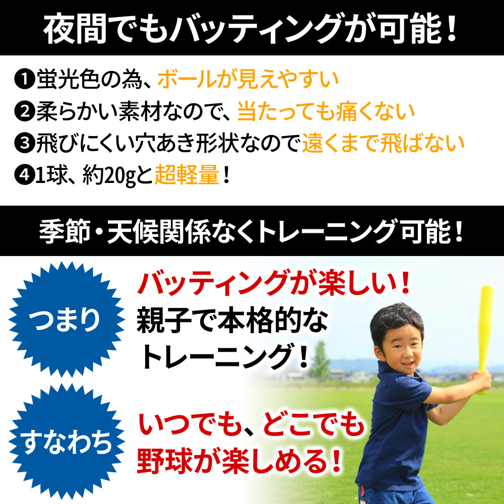 最大70％オフ！ 穴あきボール 30個セット 41ｍｍ 練習用 野球 ゴルフ