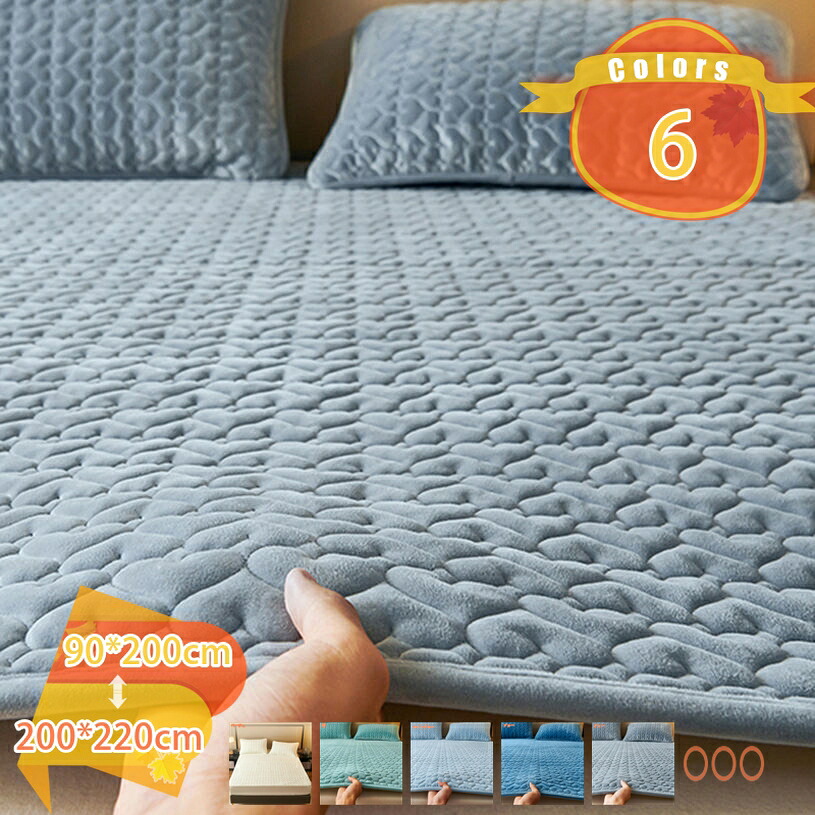 1000円OFFクーポン 敷きパッド シングル 冬 フランネル あったか 冬用 ベッドパット セミダブル 家庭用 保温 吸湿 発熱 ベッドカバー おしゃれ 北欧風 かわいい 一人暮らし 新生活 洗える マットレスパッド 毛布タッチ 肌に優しい 抗菌防臭 防ダニ fascimo