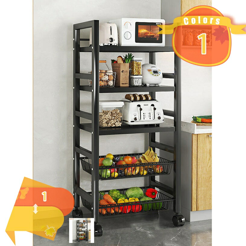 1000円OFFクーポン キッチンワゴン ワゴン キャスター付きワゴン キッチンワゴン 収納カート 大容量 組立簡単 おしゃれ キャスター付き ボックス 収納棚 小物収納 浴室 リビングルートイレ用 寝室用 キャスター付き 洗面所 収納 fascimo｜FASCIMO
