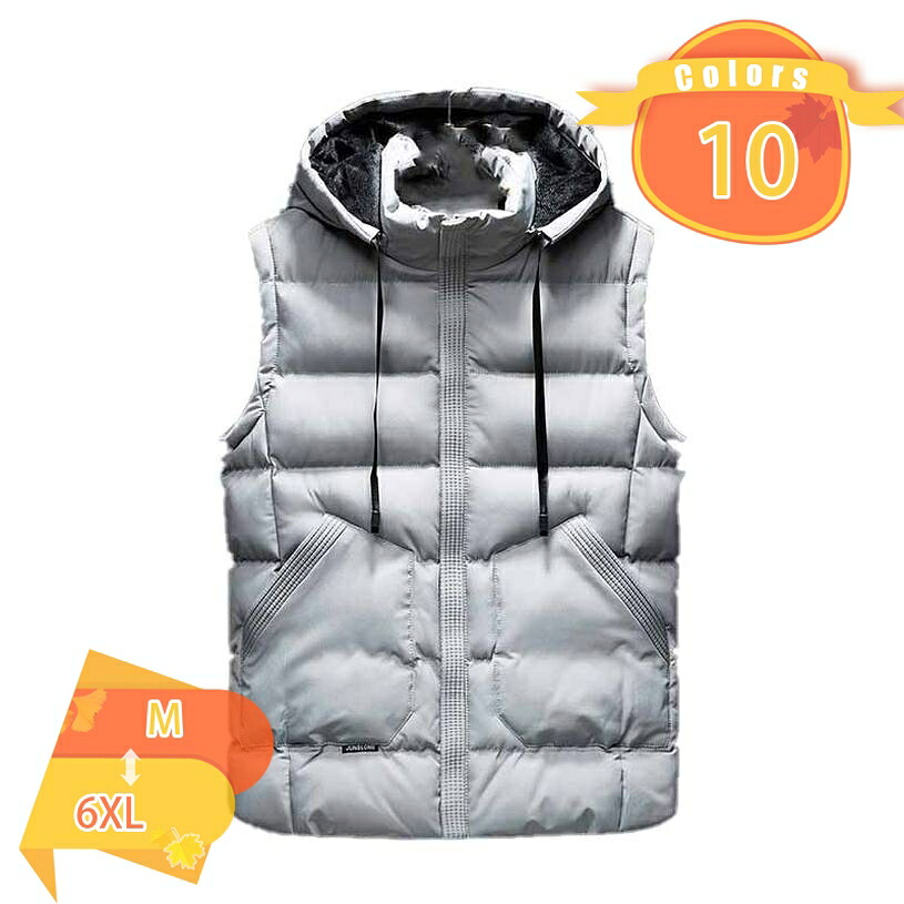 1000円OFFクーポン ダウンベスト 防寒 軽量 防寒着 防寒服 ベスト チョッキ アウター ワークウェア メンズ 保温 カジュアル フード付き 高襟 秋冬 防寒ベスト 中綿ベスト fascimo｜FASCIMO 11,052円