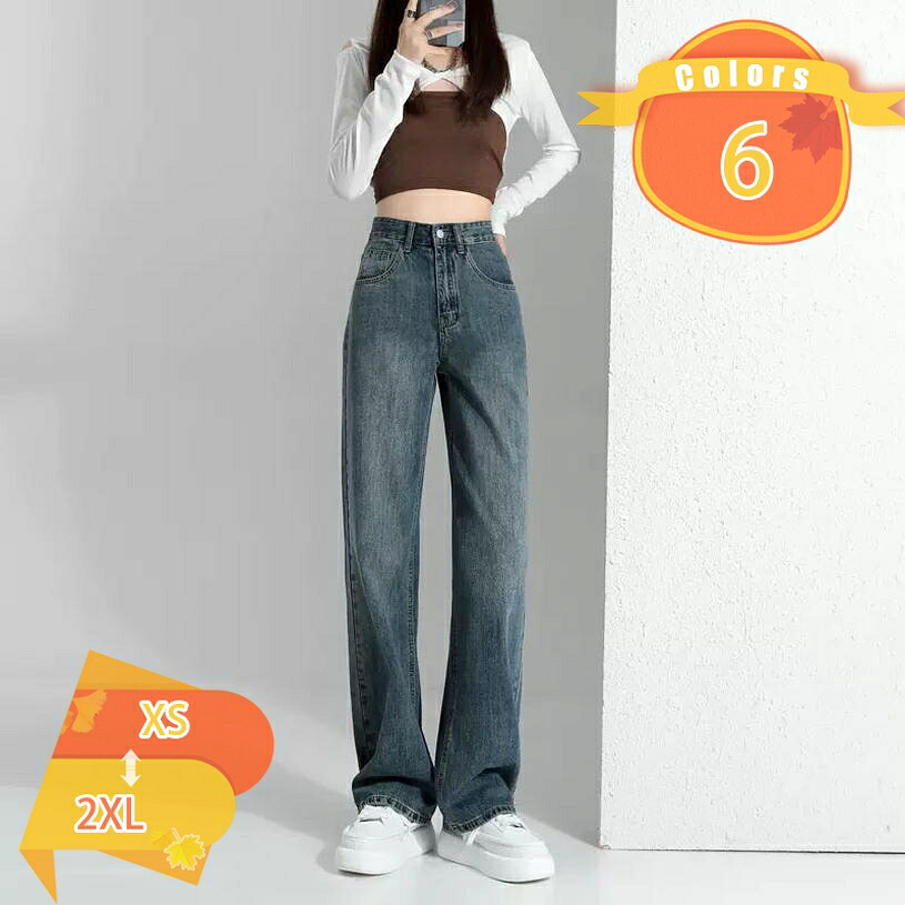 1000円OFFクーポン デニムパンツ レディース デニム パンツ ストレート ワイドパンツ ワイド 大きいサイズ パンツ ジーンズ ガウチョパンツ ストレートパンツ ジーパン ボトム 体型カバー ゆったり ポケット付き 春夏 秋通勤 普段着 お出掛け fascimo｜FASCIMO
