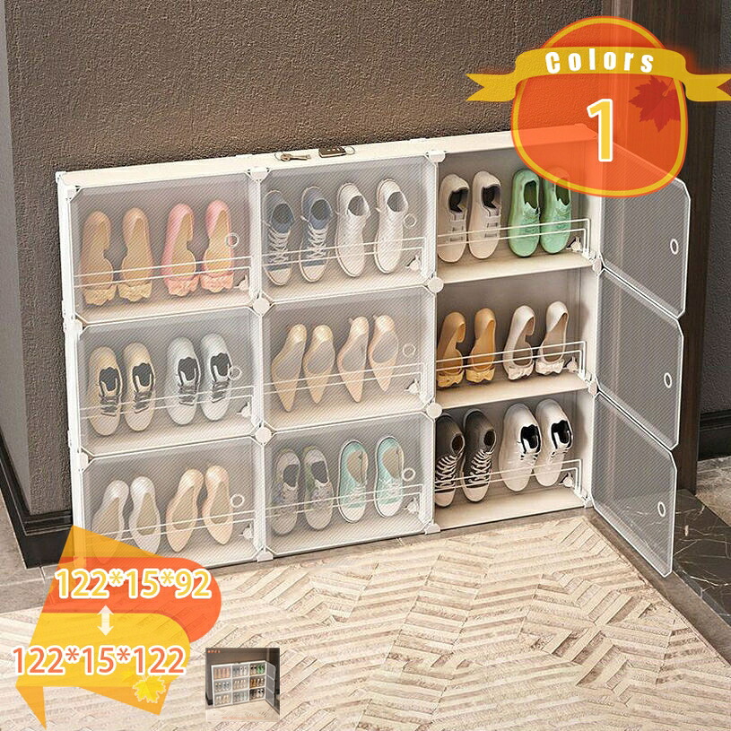 2000円OFFクーポン 収納ボックス シューズボックス 靴箱 ラック 下駄箱 工具不要 靴 収納 省スペース 大容量 積み重ね可能 玄関 スニーカー シューズラック 収納 靴置き 分割可能 スリム 靴箱 下駄箱 靴入れ 省スペース玄関 大容量 簡単 組み立て fascimo|FASCIMO