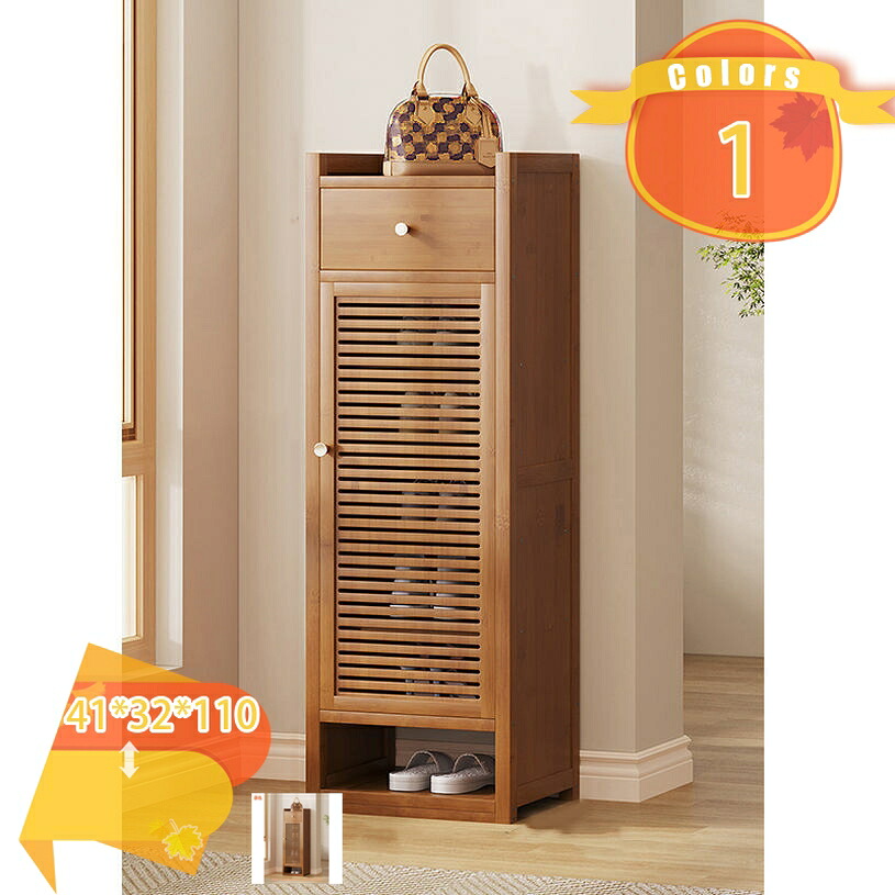 2000円OFFクーポン シューズラック シューズボックス キャビネット 下駄箱 靴箱 収納 玄関収納 ルーバー扉 シューズラック 靴箱 下駄箱 8段 収納 隠せる 薄型 省スペース 通気性 幅41cm 奥行32 高さ110 シューズボックス 靴箱 下駄箱 玄関収納 fascimo|FASCIMO
