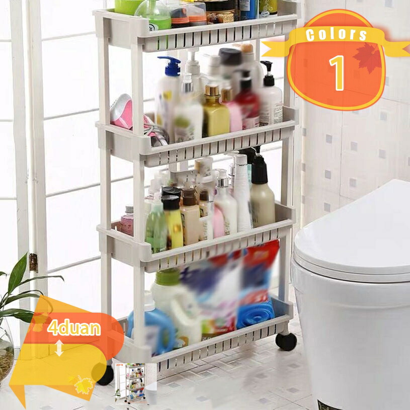 1000円OFFクーポン キッチンワゴン バスケットラック キャスター付き 4段 キッチンカート メッシュ バスケット 台所かご ラック オープンシェルフ 棚 すき間 小物 収納 バスケットトローリー 収納カート 新生活 引越し お祝い 贈り物 洗濯室 fascimo
