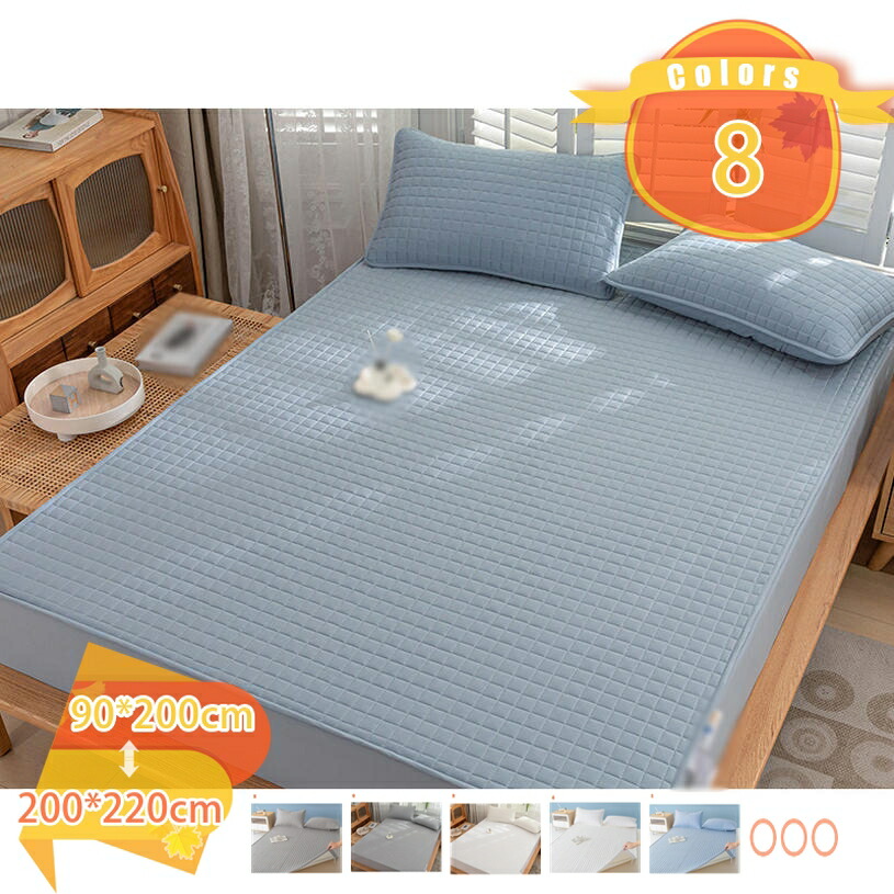 ベッドマット べっどぱっど 綿 夏用 冷房対策 敷パッド 柔らかい さらさら 快適 四隅にゴム付き 中綿入り 通気性 快適敷きパッド 取り換え簡単 吸湿 速乾 汗取り 丸洗い キルトケット 肌触りよい 快眠 敷きパッド 寝汗対策 fascimo