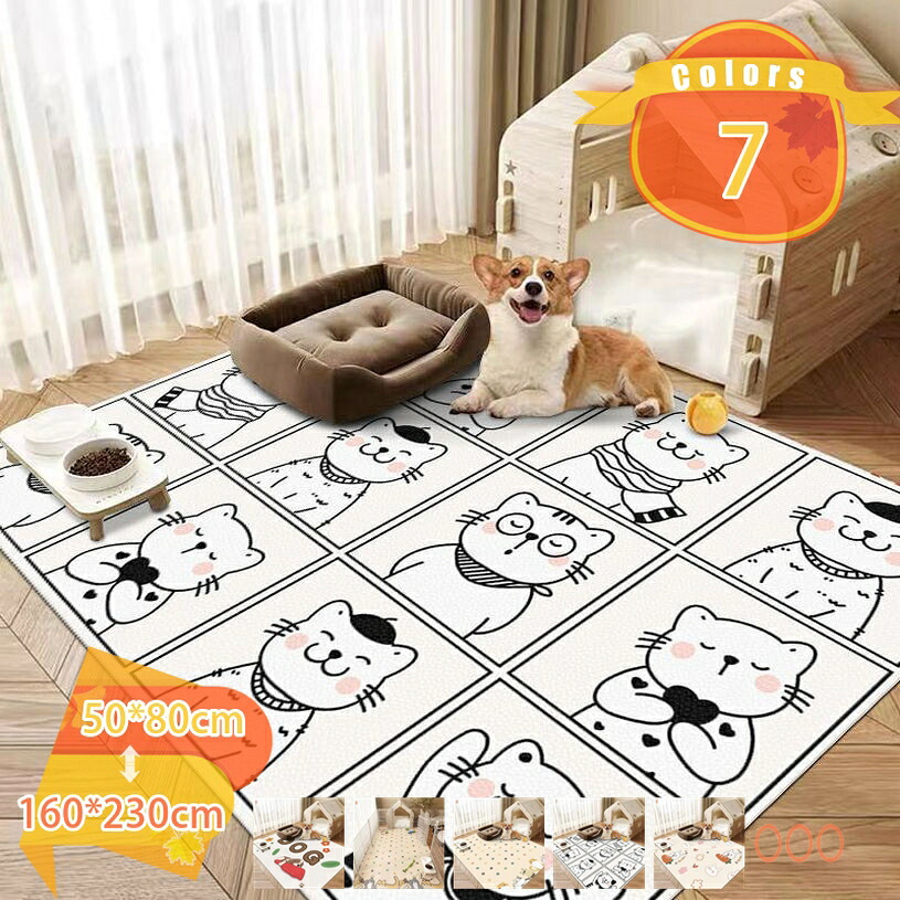 1000円OFFクーポン ドッグマット PVC 猫用 防水ペットマット お手入れ楽 ゲージ用 防音 大判 抗菌 消臭 フリーカット リビング 床暖房OK 花柄 軽量 北欧風 爪とぎ防止 繰り返し使える 汚れ防止 速乾 ペット用 防水クッション 防滑 純色 fascimo