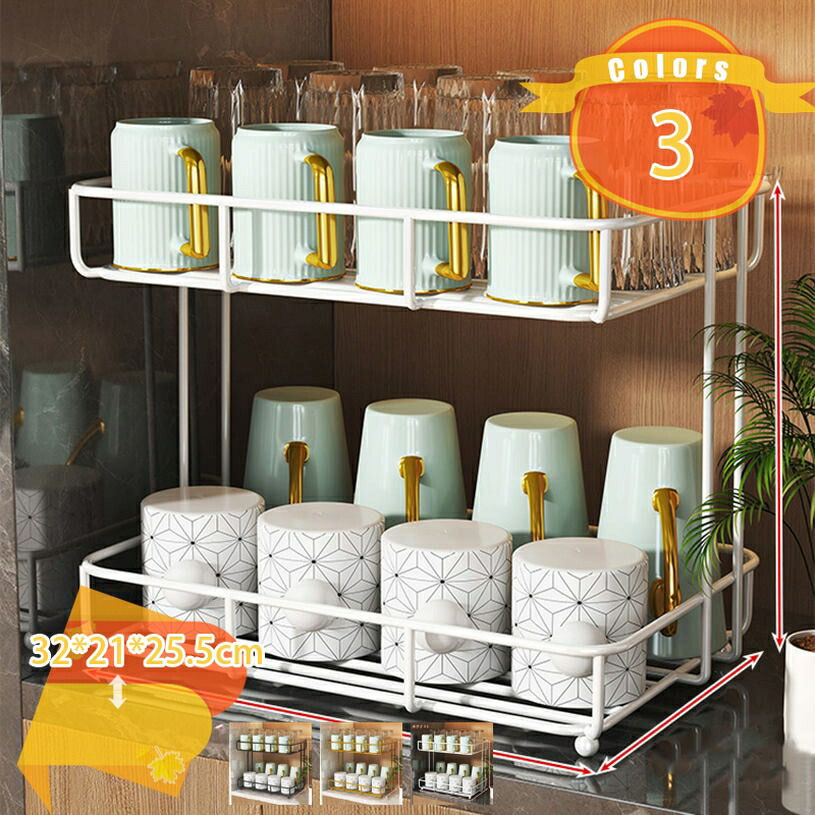 500円OFFクーポン キッチンラック 調味料ラック 2段 スパイスラック 調味料棚 省スペース 多機能キッチン収納ラック 調味料置き 便利 おしゃれ 大容量 組み立て不要 浴室 キッチンラック 多目的棚 卓上収納 台所収納 fascimo
