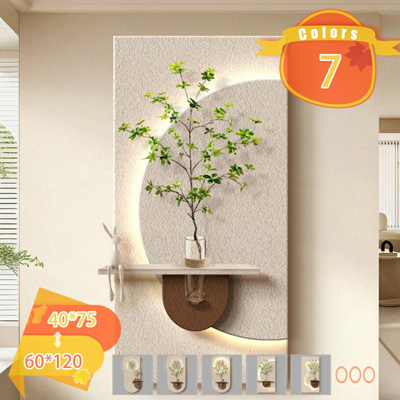 1000円OFF引き換え証 ウォール作物 かざり付ける画 飾りつけ 中古風 草木見晴らし ウォールシェルフ 飾りつけ 侘び寂び風 室内装飾 DIY初っ切り 部屋の入り口 リビング 喫茶店 棚付き添い人ウォールデコ 砂岩風の立体作物 ガラス瓶付き添い人 納める棚付き添い人 fascimo