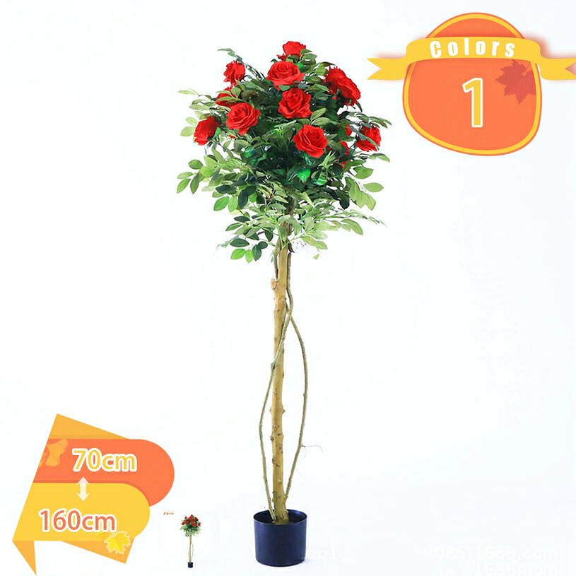 1000円OFFクーポン フェイクグリーン バラ 人工観葉植物 観葉樹 フェイク 爽やか 飾り用 水やり不要 メンテナンス簡単 室内 屋外 キッチン オフィス リビング 玄関 引っ越し祝い ンテリアグリーン 造花 インテリア雑貨 ポット 鉢植え 大きい fascimo｜FASCIMO