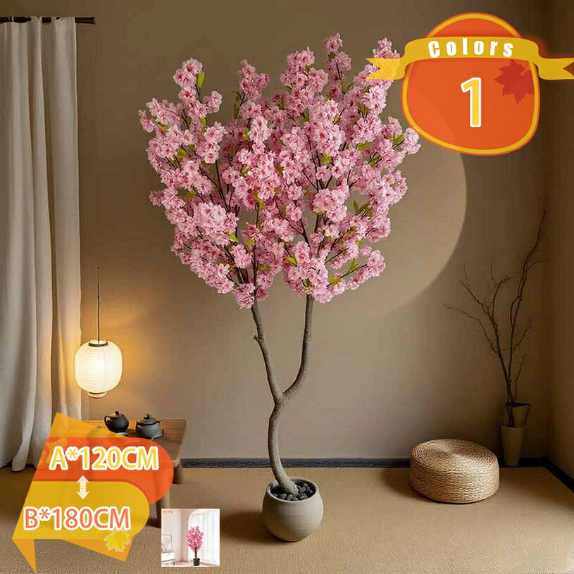 人工観葉植物フェイクグリーン 桜 ピンク桜 造花 観葉樹 永遠の命 水やり不要 害虫駆除不要 シンプル 抗菌 観覧植物 室内 ホーム 新築祝いの装飾 大型 ホテル インテリア リアル おしゃれ お祝い 樹 木 玄関 リビング オフィス fascimo