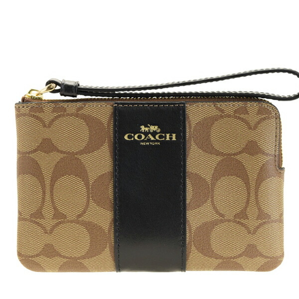 コーチ COACH ポーチ リストレット シグネチャー アウトレット f58035imcbi | 小物入れ カード入れ レディース ブランド PVC 本革 シグネチャー アウトレット 送料無料 ファッション かわいい