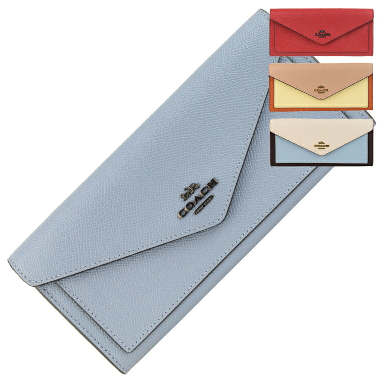 楽天市場 コーチ Coach ショップ袋付き 二つ折り長財布 アウトレット 二つ折り 長財布 サイフ 小銭入れ 札入れ カード 収納 多い レディース 可愛い かわいい おしゃれ オシャレ ブランド Pvc レザー 革 Marcadimoda