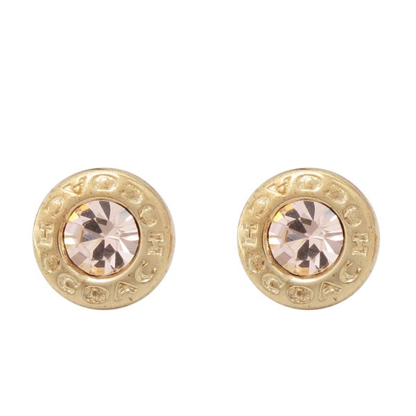 楽天市場】Coach コーチ Crystal Halo Pave Stud Earrings