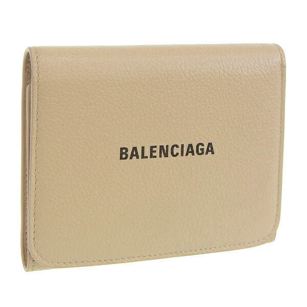 バレンシアガ 三つ折り財布 レディース アウトレット品 ベージュ 6557431IZI32760 BALENCIAGA 一粒万倍日 スーパーセール 40,853円