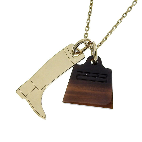 エルメス アクセサリー レディース ネックレス ゴールド ブラック H057028FD HERMES｜RINRE （リンレ）