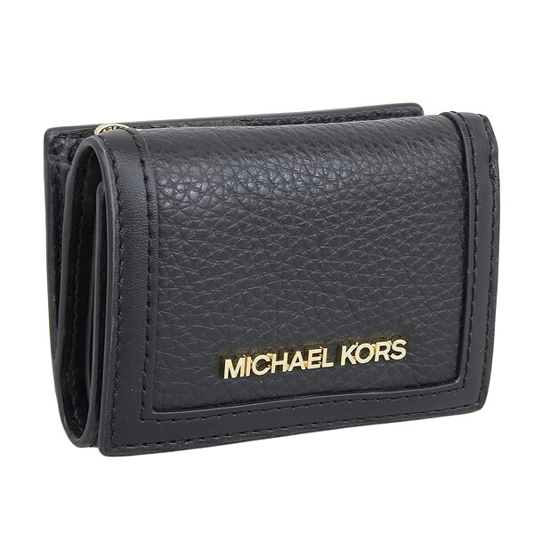 マイケルコース 財布 レディース 三つ折り財布 アウトレット レザー ブラック D35F3GTVD0L-BLACK MICHAEL KORS 土日祝も毎日発送します