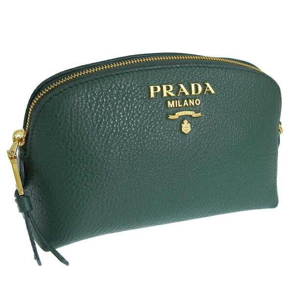 PRADA グリーンナイロンポーチ キーホルダー付き Amazon | [プラダ] ポーチ PRADA ナイロン トライアングルロゴ