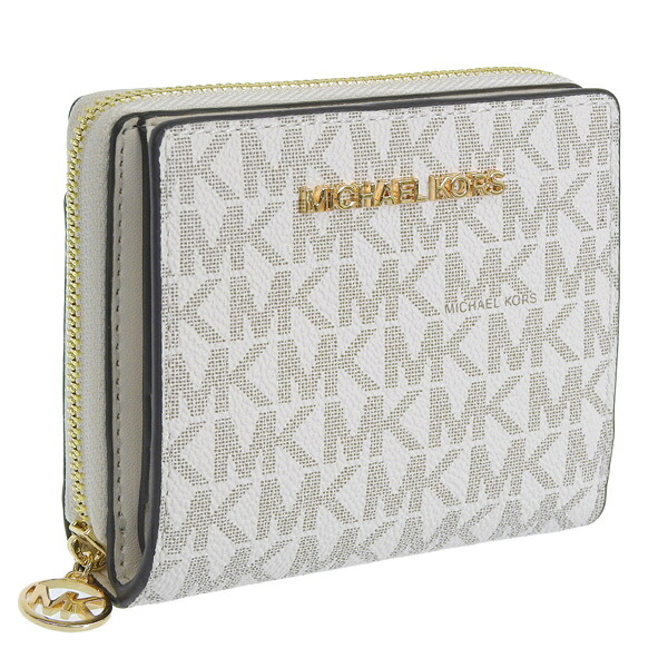 マイケルコース 財布 レディース 二つ折り財布 アウトレット品 クリームマルチ JET SET TRAVEL D35H3GTVF2B-LTCMLT MICHAEL KORS｜RINRE （リンレ）