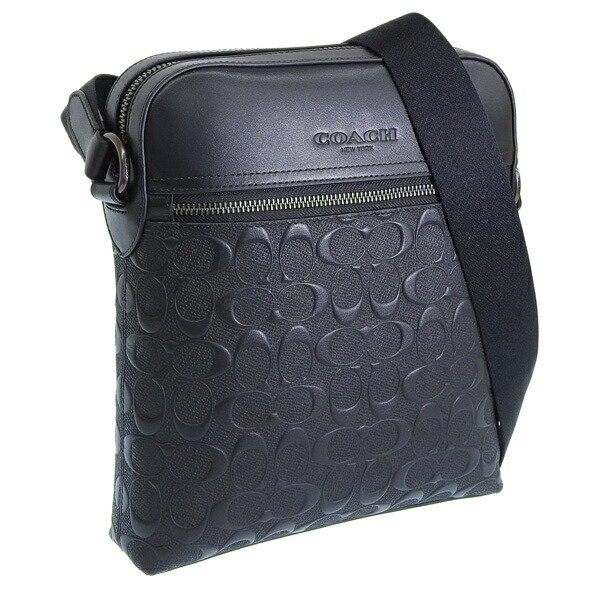 コーチ バッグ メンズ ショルダーバッグ アウトレット レザー ブラック HSTN FLT BG SIG LTH 4009QBBK COACH 土日祝も毎日発送します 26,430円