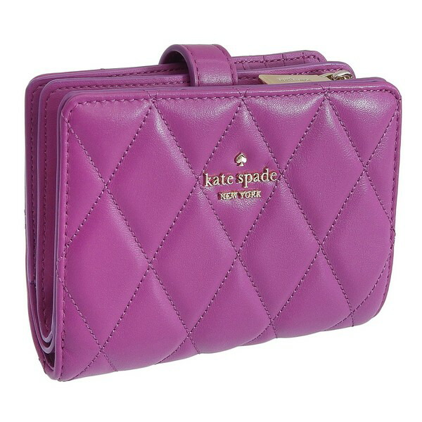 kate spade キルティング 二つ折り財布 パープル 楽天市場】ケイトスペード 財布 二つ折り KATE SPADE k9254 500