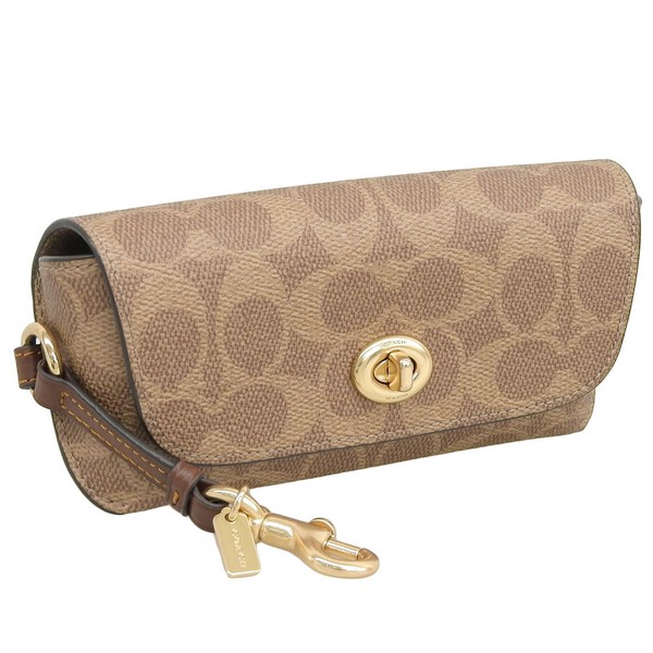 【美品】COACH ブラウン メガネケース 中古・古着通販】COACH (コーチ) シグネチャー 眼鏡ケース