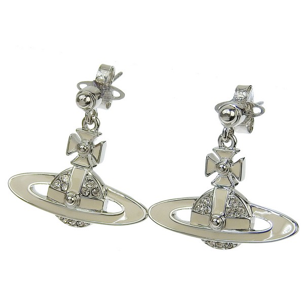ヴィヴィアンウエストウッド アクセサリー レディース ピアス アウトレット プラチナム×ベージュ NEIL MINI BAS RELIEF EARRINGS 6202014L02P188|RINRE (リンレ)