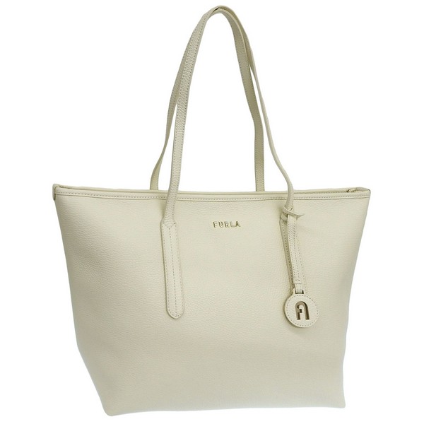 フルラ バッグ レディース トートバッグ アウトレット レザー ホワイト ARIANA M TOTE W ZIP BAG BZP6ARNHSF000WH000 FURLA A4対応