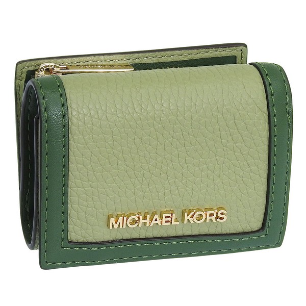 マイケルコース 財布 レディース 三つ折り財布 アウトレット レザー グリーン D35S4GTVD0L-FEGMLT MICHAEL KORS｜RINRE （リンレ）