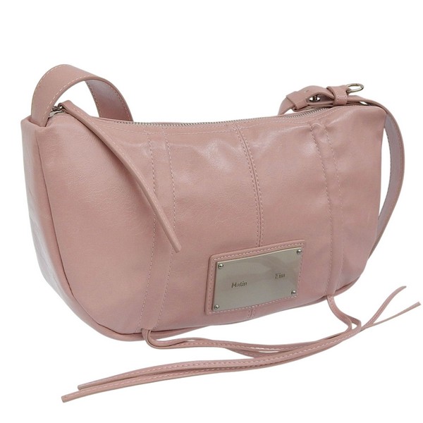マーティンキム 御徒面子 レディース ショルダーバッグ サクラ色 HALF SHIRRING RIBBON ROUND BAG MK2500BG002VPK Matin Kim