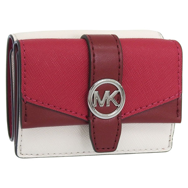 マイケルコース 財布 レディース 三つ折り財布 アウトレット レザー レザー レッドマルチ D35F5SGRD0T-3471 MICHAEL KORS|RINRE (リンレ)