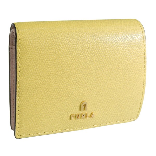 フルラ 財布 レディース 二つ折り財布 アウトレット レザー イエロー×ピンク FURLA CAMELIA S COMPACT WALLET BIFOLD COIN WP00304ARE0003789S FURLA
