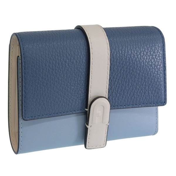 フルラ 財布 レディース 三つ折り財布 アウトレット レザー ブルーマルチ FURLA GRAZIA COMPACT WALLET TRIFOLD WP00496BX15883780S FURLA｜RINRE （リンレ）