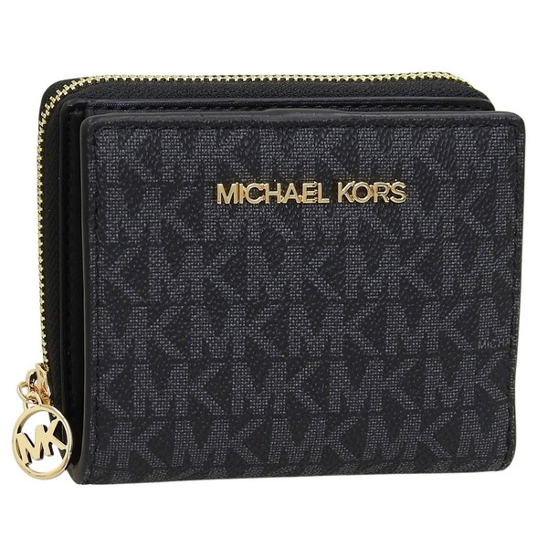 マイケルコース 財布 レディース 二つ折り財布 アウトレット ブラック JET SET TRAVEL MD BF ZA CHRM WLLET D35H3GTVF2B-001 MICHAEL KORS