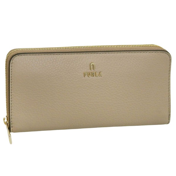 フルラ 紙入れ レディース 長紙入れ 逃げ口 なめし革 グレージュ CAMELIA XL ZIP AROUND SLIM WALLET WP00313HSF0001257S FURLA