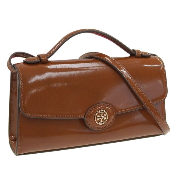 トリーバーチ 御徒面子 レディース ショルダーバッグ なめし革 赤銅色 ROBINSON SPAZZOLATO TOP HANDLE CHAIN WALLET 164994-223 TORY BURCH