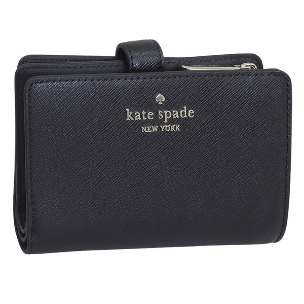 ケイトスペード 財布 レディース 二つ折り財布 アウトレット レザー ブラック WALLETS MED COMBIFLD KN752-001 KATE SPADE
