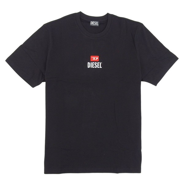 ディーゼル お召しもの メンズ ティーシャツ XL 綿織物 黒いこと T-JUST SMALL NEW D LOGO T-SHIRT A11184RPATI9-BKXL DIESEL トップス-Tシャツ・カットソー-メンズファッション
