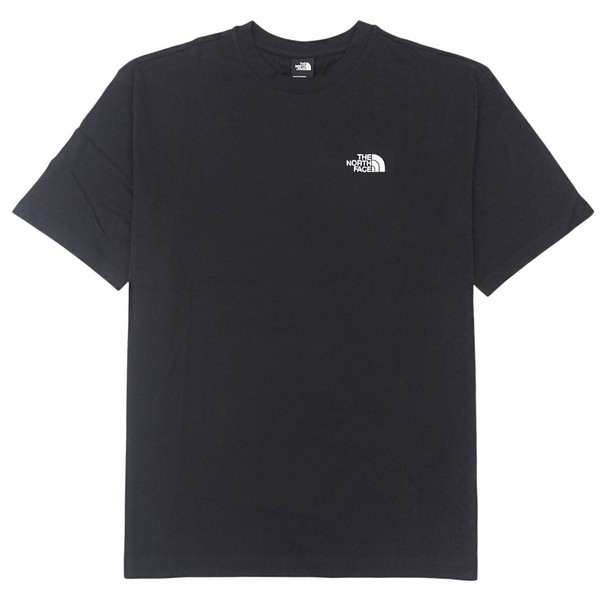 北の方人間の顔 お召しもの メンズ ティーシャツ L 綿織物 黒いこと M S/S ESSENTIAL OVERSIZE TEE NF0A87NR-JK3-BKL THE NORTH FACE メンズファッション-トップス